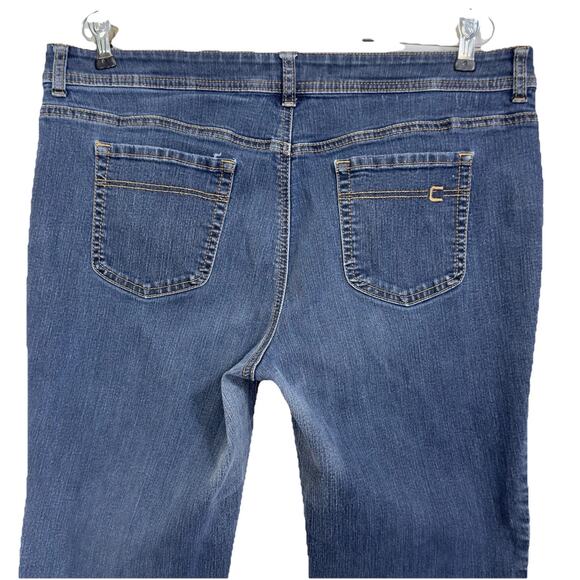 Chicos Jeans 2.5 Short (14) 36x28 Mid Wash/Rise Straight Stretch Denim Staple - Picture 3 of 13